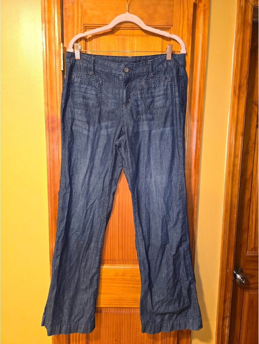 Axcess Liz Claiborne Company Womens Size 12 Denim Jeans Front Patch Pockets